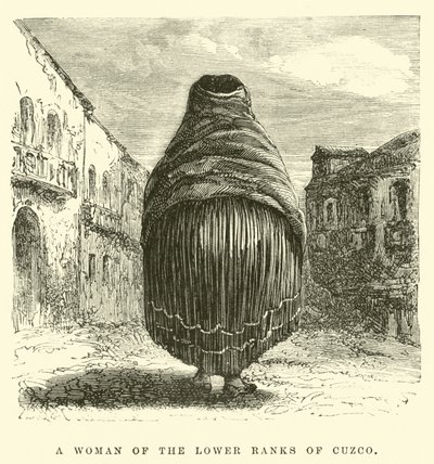 Kobieta z niższych rang Cuzco (grafika) autorstwa Edouard (after) Riou