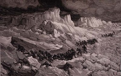 „W kry lodowej” z „Voyage a la Mer Polaire” autorstwa Edouard (after) Riou