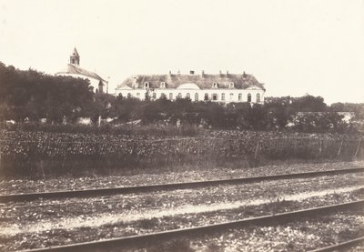 Opactwo Gard w pobliżu Abbeville, ok. 1930 r. 1855. autorstwa Édouard Baldus