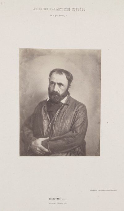 Portret Paula Chenavarda, z serii "Histoire des Artistes Vivants". autorstwa Édouard Baldus