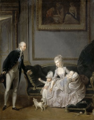 Rodzina Ludwika Filipa Józefa dOrléans 1747-1793 w Palais-Royal, 1776 autorstwa Edouard Cibot