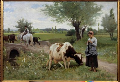 Dobrze strzeżony powóz Obraz Edouarda Debata Ponsana (1847-1913) 1890 nd. 0,82x1,28 m Pau, Muzeum Sztuk Pięknych autorstwa Edouard Debat Ponsan