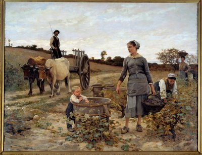 Narożnik winorośli w Langwedocji Obraz Edouarda Debata Ponsana (1847-1913) 1886 nd. 2,02x2,6 m Nantes, Musee des Beaux Arts autorstwa Edouard Debat Ponsan