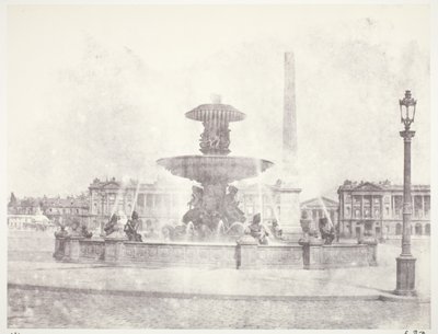 Fontanna, Place de la Concorde, Paryż autorstwa Edouard Denis Baldus