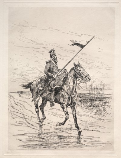 Ułan. autorstwa Jean Baptiste Edouard Detaille