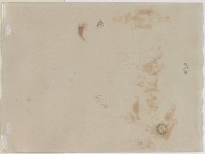 Szkic mężczyzny z podniesioną ręką i szkic hełmu (verso) autorstwa Edouard Detaille
