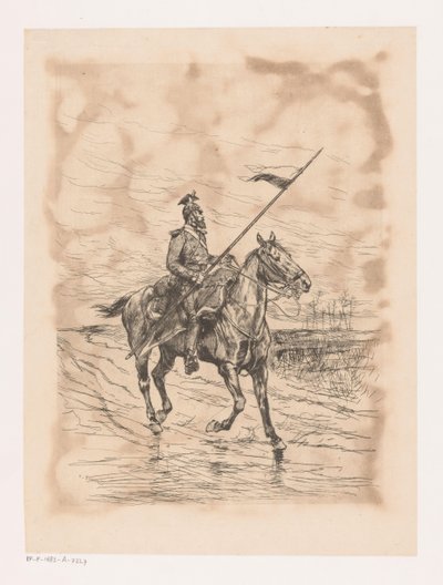 Ułan w sztormową pogodę autorstwa Edouard Detaille
