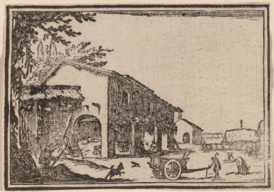 Dziedziniec Farmy autorstwa Edouard Eckman after Jacques Callot