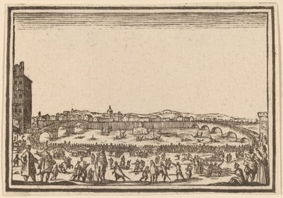 Fajerwerki na Arno, Florencja autorstwa Edouard Eckman after Jacques Callot