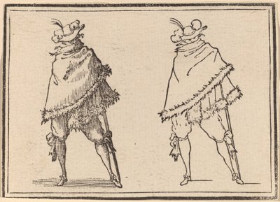 Dżentelmen owinięty w płaszcz autorstwa Edouard Eckman after Jacques Callot