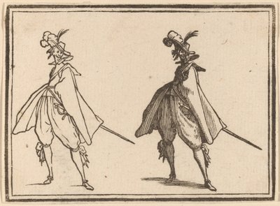 Dżentelmen w dużym płaszczu, widok z przodu autorstwa Edouard Eckman after Jacques Callot