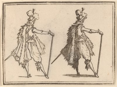 Dżentelmen z Laską autorstwa Edouard Eckman after Jacques Callot