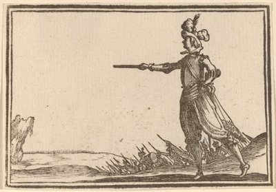 Dowódca wojskowy na piechotę autorstwa Edouard Eckman after Jacques Callot