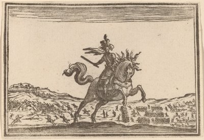 Dowódca wojskowy na koniu autorstwa Edouard Eckman after Jacques Callot