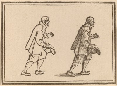 Chłop z Kapeluszem w Ręce autorstwa Edouard Eckman after Jacques Callot