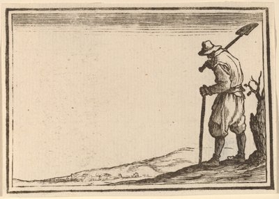 Chłop z łopatą na ramieniu autorstwa Edouard Eckman after Jacques Callot