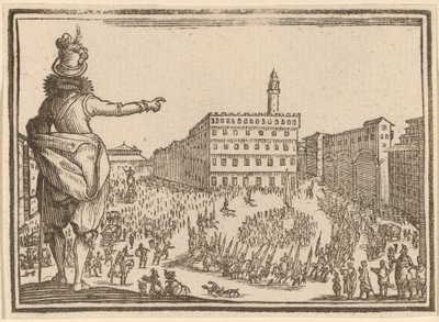 Piazza della Signoria, Florencja autorstwa Edouard Eckman after Jacques Callot