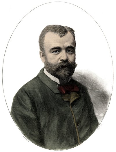 Portret Ernesta Lavisse (1842-1922), francuskiego historyka i akademika - Grawerowanie autorstwa Navelliera w „Le journal illustrious” z 1892 r. autorstwa Edouard Felicien Eugene Navellier