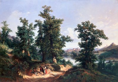 Wejście do lasu Saverne, 1838 autorstwa Edouard Jean Marie Hostein