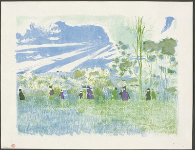 Across the Fields, płyta trzecia z Landscapes and Interiors autorstwa Édouard Jean Vuillard