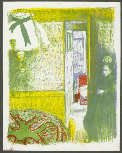 Wnętrze z lampą wiszącą, płyta czwarta z kolekcji Krajobrazy i wnętrza autorstwa Édouard Jean Vuillard