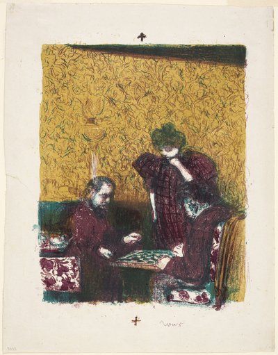 Gra w warcaby autorstwa Édouard Jean Vuillard
