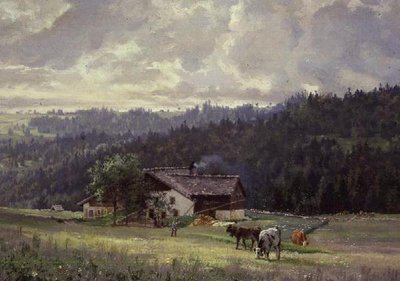 W Sandoz a la Joux Perret autorstwa Edouard Jeanmarie