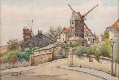 Moulin de la Galette, ca. 1895. autorstwa Edouard Lefèvre