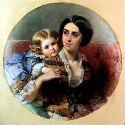 Czułość macierzyńska autorstwa Edouard Louis Dubufe