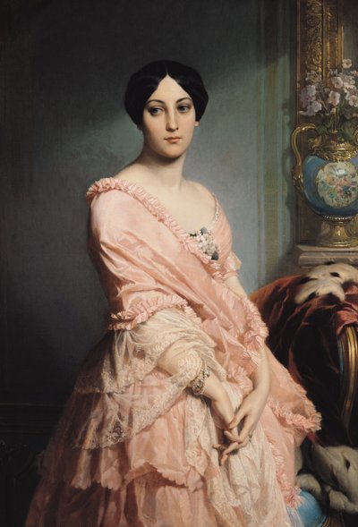 Portret Madame F, 1850-51 autorstwa Edouard Louis Dubufe
