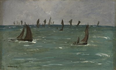 Łodzie w Berck-sur-Mer autorstwa Édouard Manet