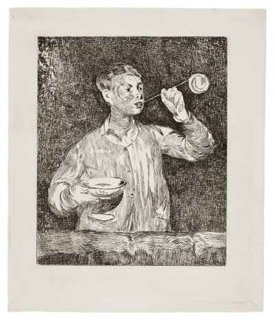 Chłopiec dmuchanie baniek mydlanych autorstwa Édouard Manet