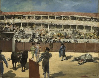 Walka byków, 1865-66 autorstwa Édouard Manet