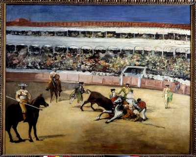 Walka byków. Reprezentacja walki byków. Obraz Edouarda Maneta (1832-1883) autorstwa Édouard Manet