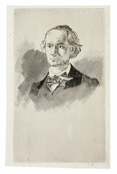 Charles Baudelaire, Pełna twarz III autorstwa Édouard Manet