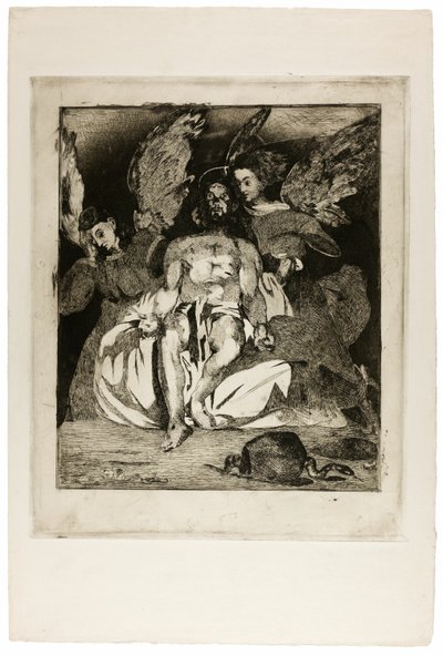Martwy Chrystus z aniołami autorstwa Édouard Manet