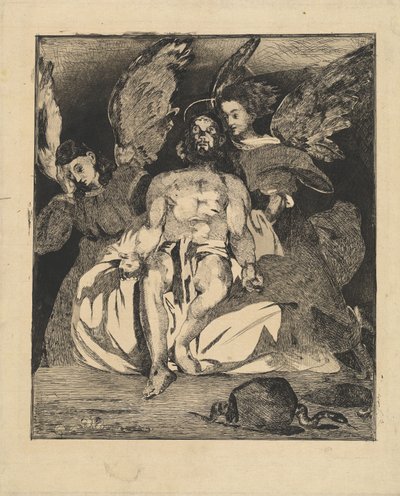 Martwy Chrystus z aniołami Chrystus aux anges, 18661867. autorstwa Édouard Manet