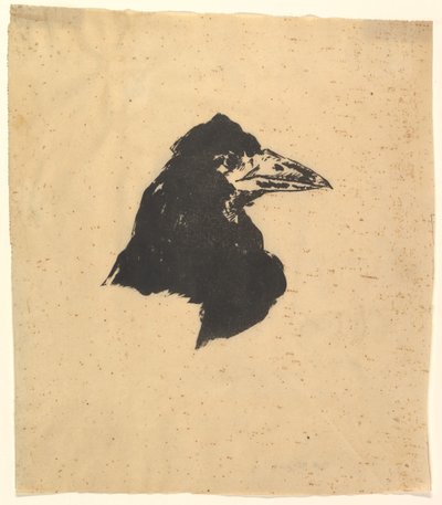 Projekt plakatu i okładki Kruka Edgara Allana Poe, 1875. autorstwa Édouard Manet