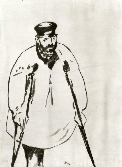 Człowiek o kulach autorstwa Édouard Manet