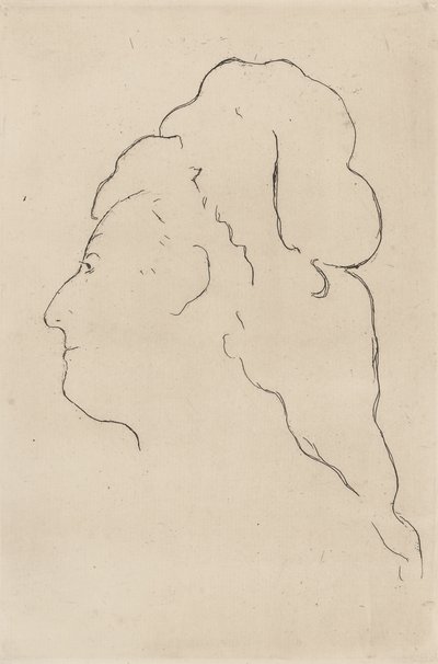Eva Gonzales, profil zwrócony w lewo, 1870 autorstwa Édouard Manet