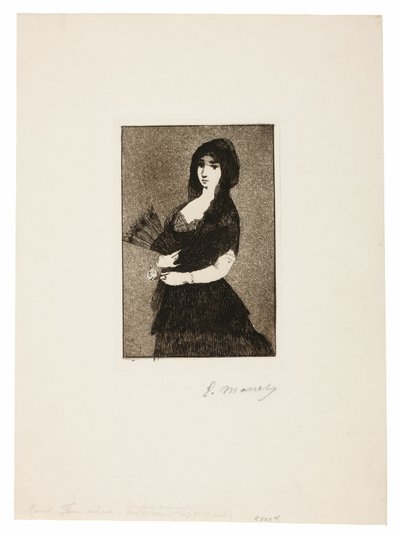 Egzotyczny Kwiat (Kobieta w Mantilli) autorstwa Édouard Manet