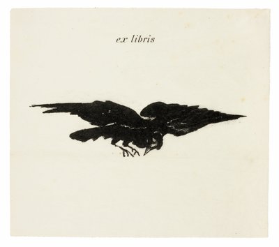 Latający Kruk: ex libris, z The Raven (Le Corbeau) autorstwa Édouard Manet
