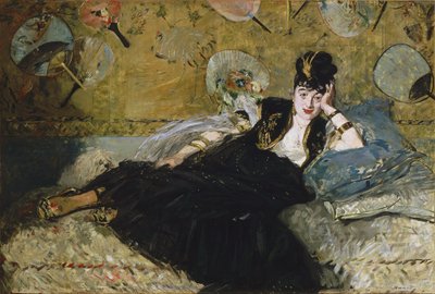 Francuski:  La dame aux éventails Kobieta z wachlarzami autorstwa Édouard Manet