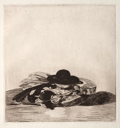 Frontispis do edycji akwafort: Kapelusz i gitara autorstwa Édouard Manet