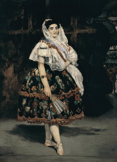 Pełnowymiarowy portret Loli de Valencia - olej na płótnie autorstwa Édouard Manet