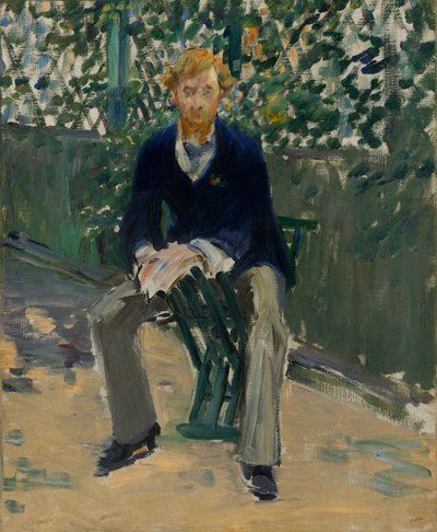 George Moore w ogrodzie artysty autorstwa Édouard Manet