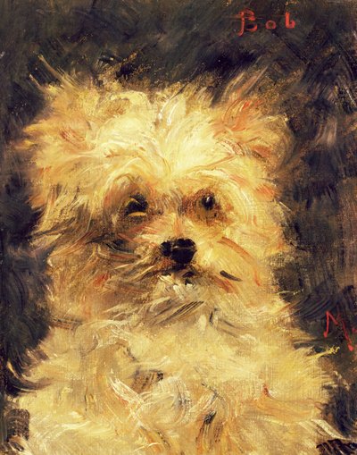 Głowa psa - Bob, 1876 autorstwa Édouard Manet
