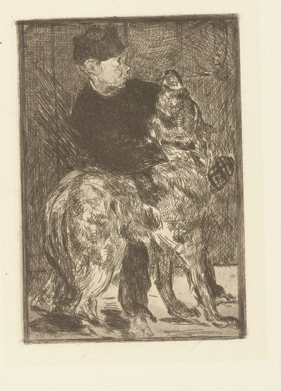 Pisownia Jongen spotkała się z hond Chłopiec i pies autorstwa Édouard Manet