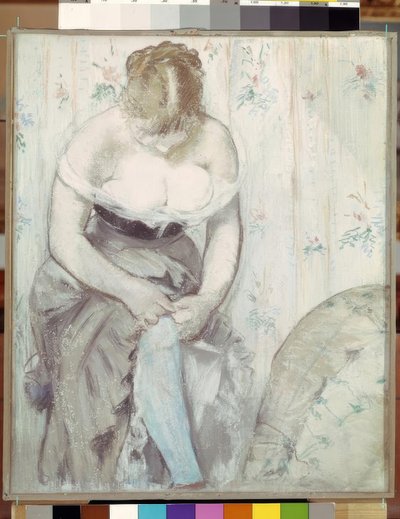 Kobieta z podwiązką autorstwa Édouard Manet