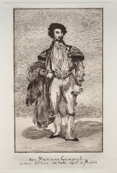 Tancerz Don Mariano Camprubi. autorstwa Édouard Manet